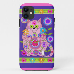 Flower Power Cat iPhone 11 Case