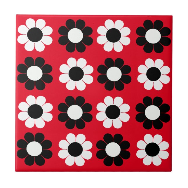 Flower Power Ceramic Tile (Front)
