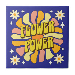Flower Power Ceramic Tile