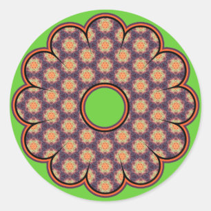 Flower Power Classic Round Sticker
