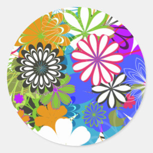 Flower Power! Classic Round Sticker
