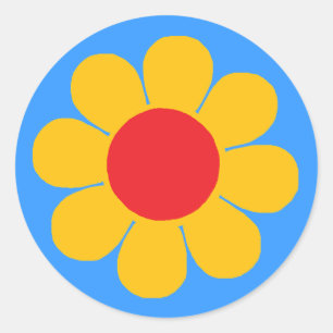 Flower Power Classic Round Sticker