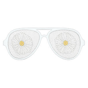 Flower Power Daisy Petals Garden Party Favour Aviator Sunglasses