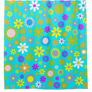 Flower Power Designer Shower Curtains - Gifts