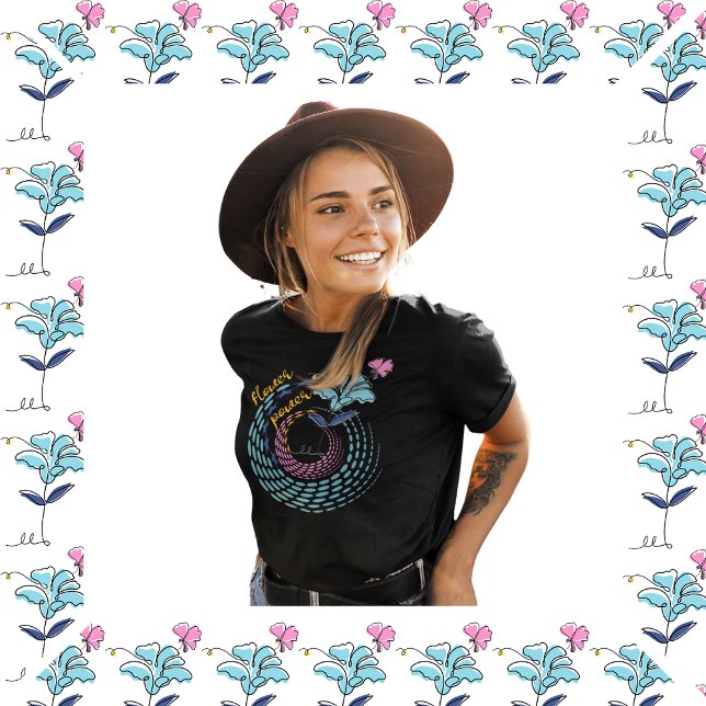 Flower Power flower and spiral T-Shirt (Creator Uploaded)