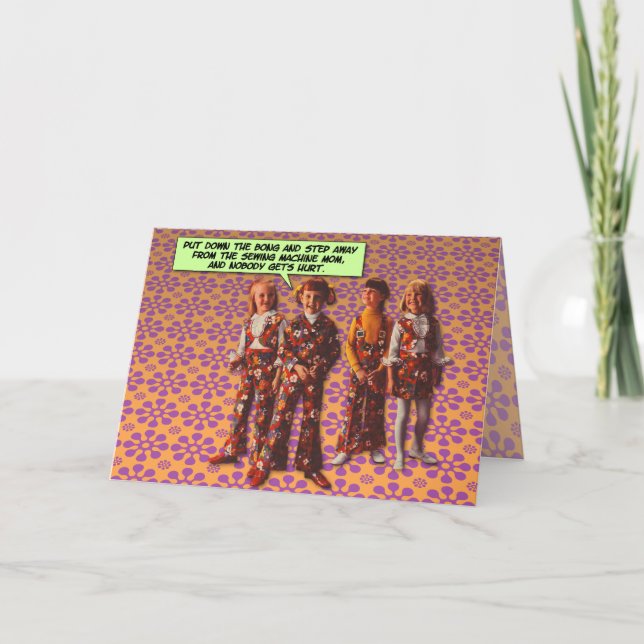 Flower Power [funny greeting card] Card (Front)