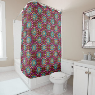 Flower Power Groovy Garden  Shower Curtain