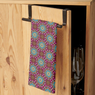 Flower Power Groovy Garden Tea Towel