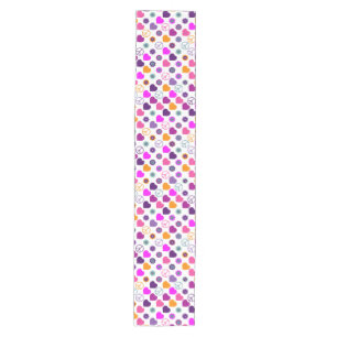 Flower Power Heart Peace Pattern + your backgr. Medium Table Runner