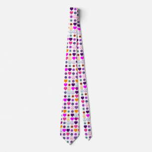 Flower Power Heart Peace Pattern + your backgr. Tie