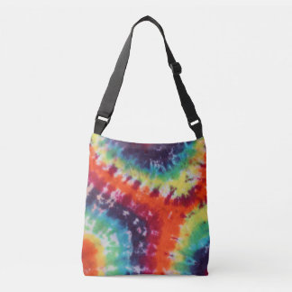 Flower Power Hippie Tie Dye Rainbow      Crossbody Bag