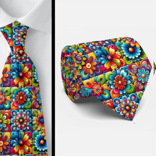 Flower Power Hippy Neck Tie