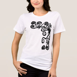 Flower Power in Black Tri-Blend Shirt