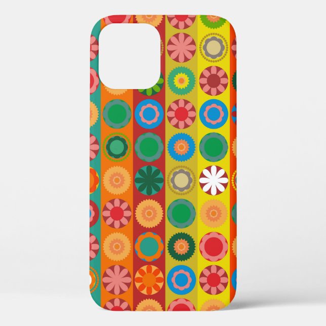 Flower Power in Rows Case-Mate iPhone Case (Back)