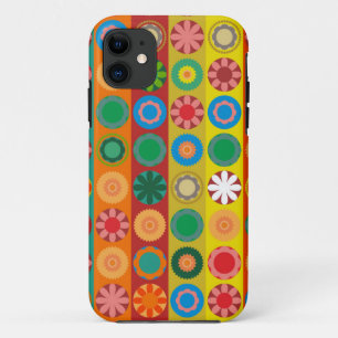 Flower Power in Rows iPhone 11 Case