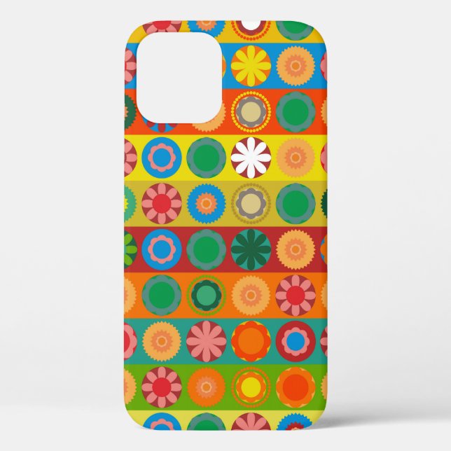 Flower Power in Rows Case-Mate iPhone Case (Back)