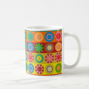 Flower Power in Rows Coffee Mug