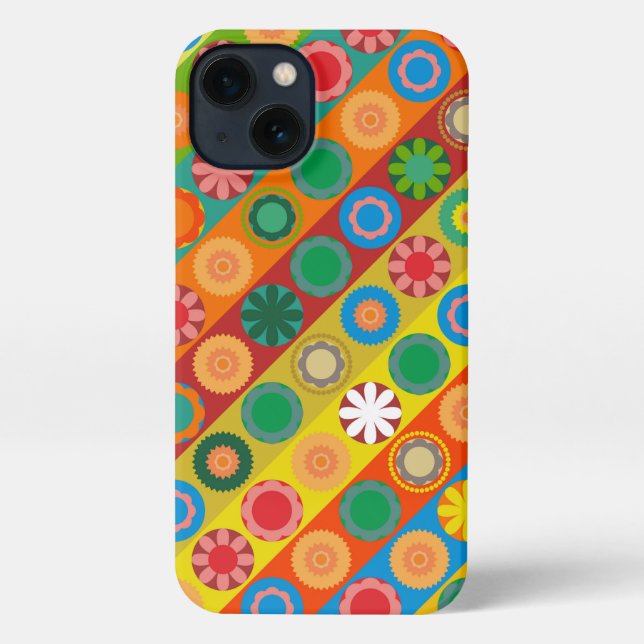 Flower Power in Rows iPhone Case (Back)