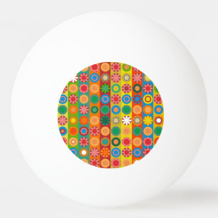 Flower Power in Rows Ping Pong Ball