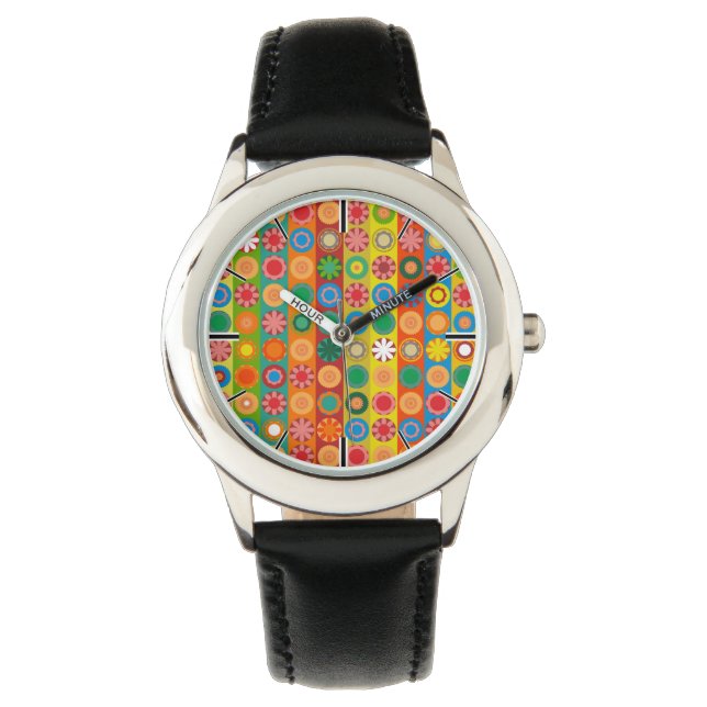 Flower Power in Rows Watch (Front)
