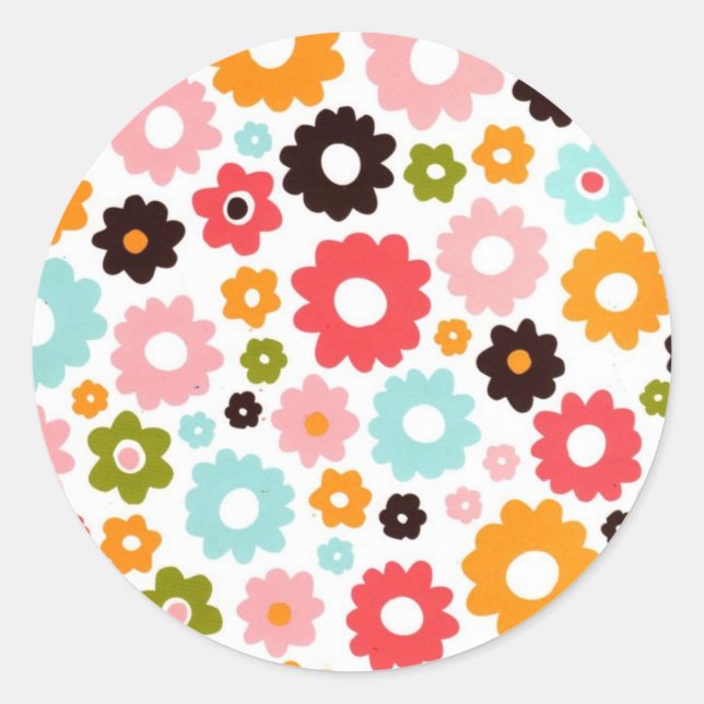 flower power(kkincade12) classic round sticker (Front)