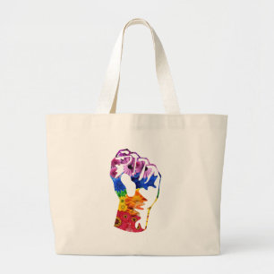 Flower power large tote bag