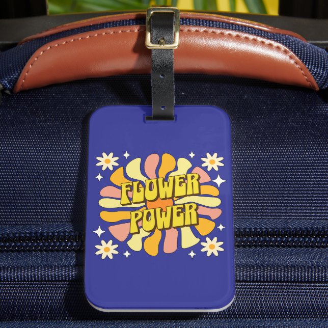 Flower Power Luggage Tag (Front Insitu 2)