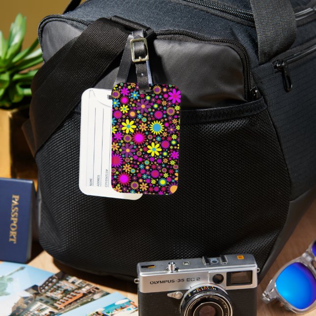 Flower Power Luggage Tag (Front & Back)
