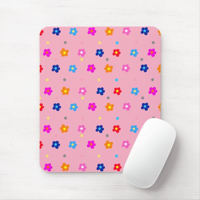 Flower Power  Mouse Pad (With Mouse)