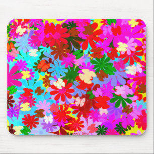 FLOWER POWER MOUSEPADS - COLORFUL FUN GIFTS
