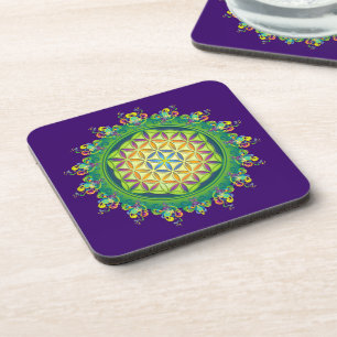 Flower Power of Life / Blume des Lebens Coaster