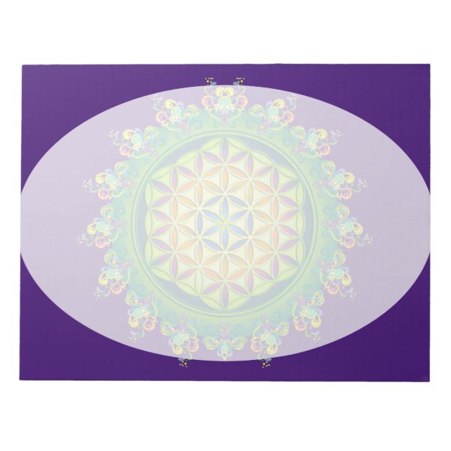 Flower Power of Life / Blume des Lebens Notepad (Front)