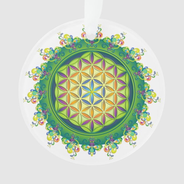 Flower Power of Life / Blume des Lebens Ornament (Front)
