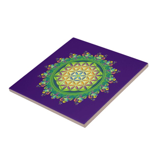 Flower Power of Life / Blume des Lebens Tile (Side)
