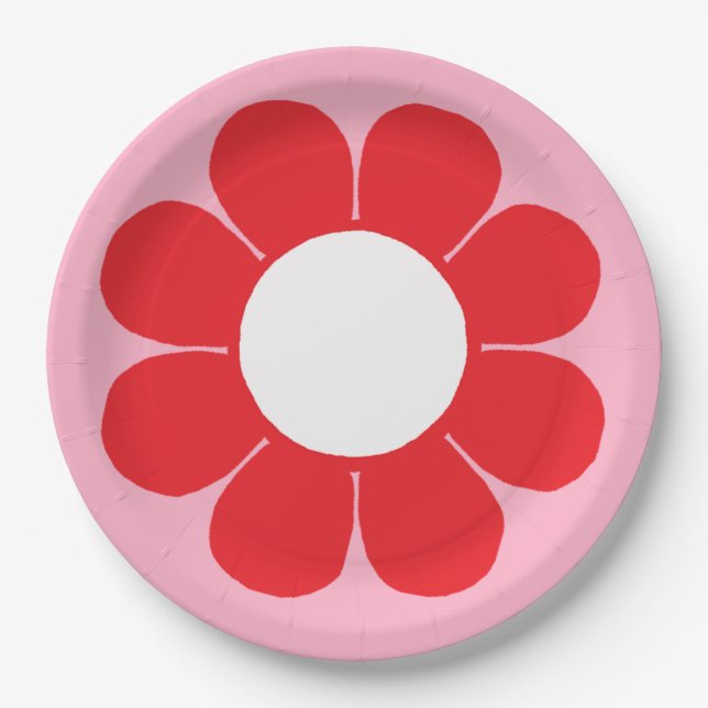 Flower Power Paper Plate (Front)