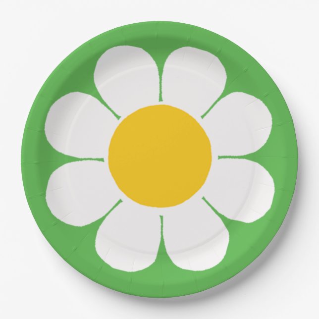 Flower Power Paper Plate (Front)