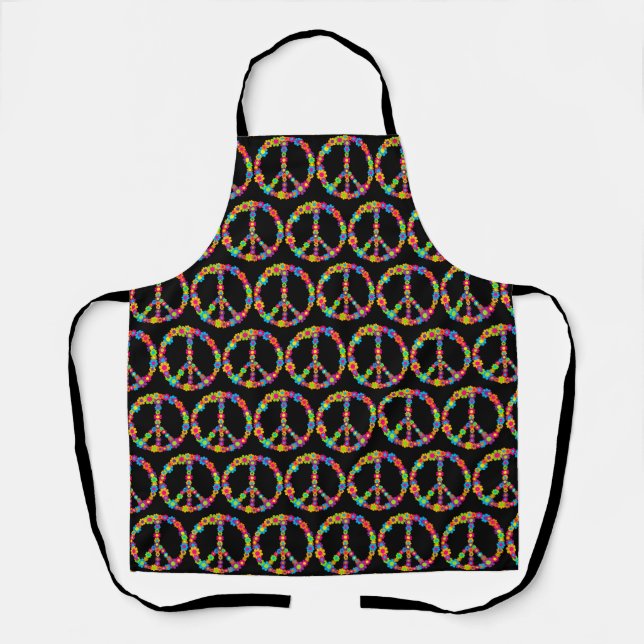 Flower Power Peace Apron (Front)