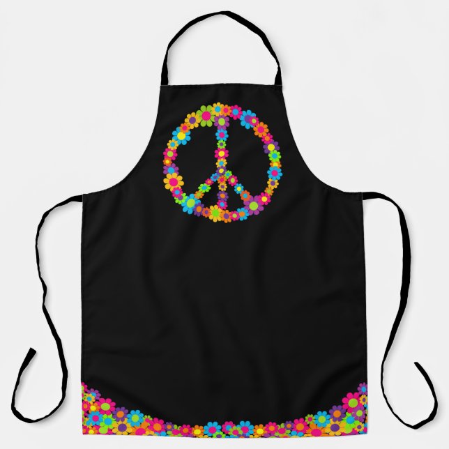 Flower Power Peace Apron (Front)