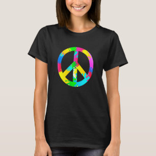 Flower Power Peace Hippie Love 60s 70s Costume Ret T-Shirt
