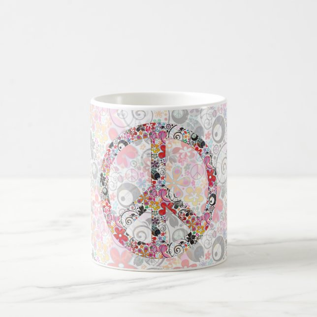 Flower Power Peace I | FlowerPower light Coffee Mug (Center)