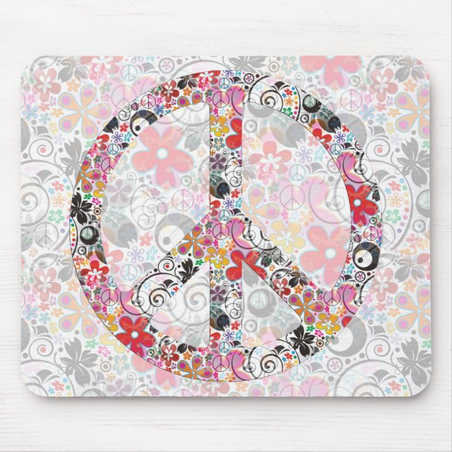Flower Power Peace I | FlowerPower light Mouse Pad (Front)