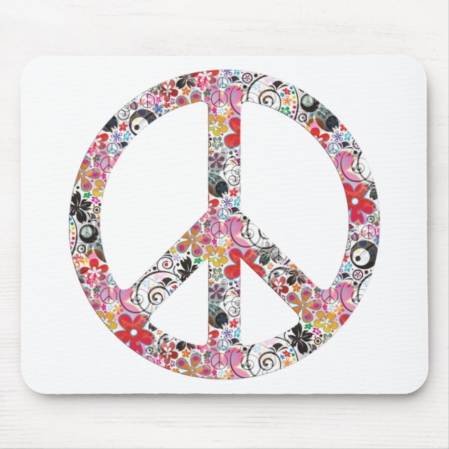 Flower Power Peace I Mouse Pad (Front)