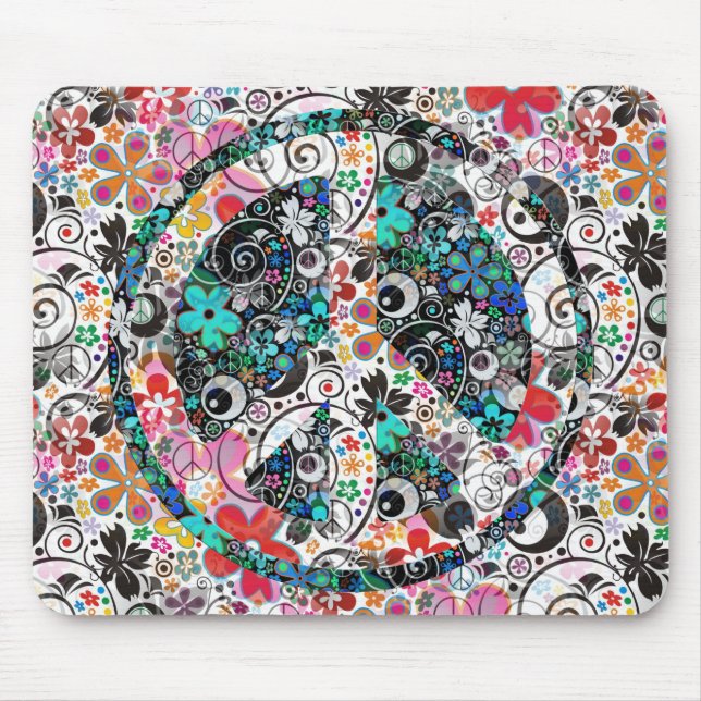 Flower Power Peace II Mouse Pad (Front)