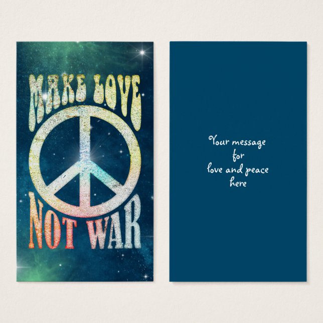 Flower Power Peace - Make Love Not War 1 (Front & Back)
