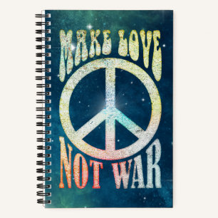 Flower Power Peace - Make Love Not War 1 Notebook