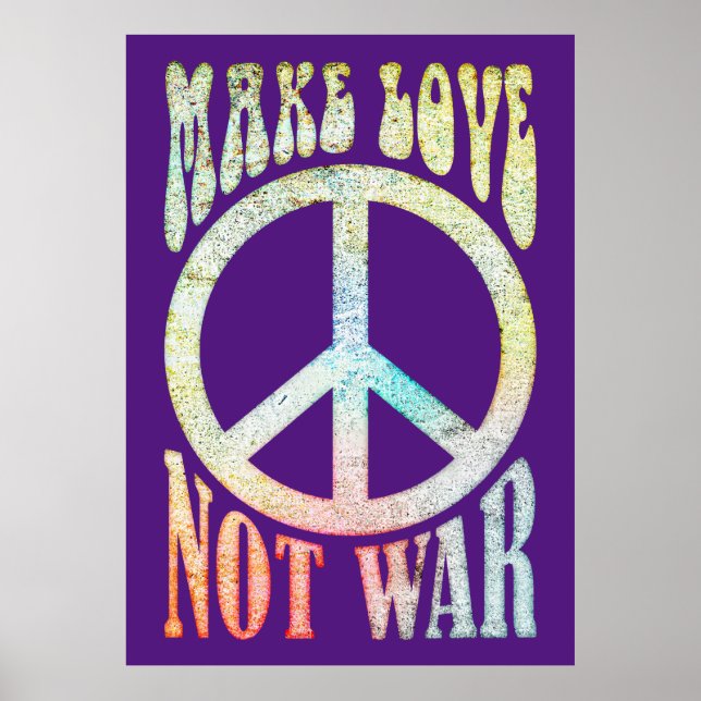 Flower Power Peace - Make Love Not War 1 Poster (Front)
