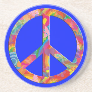 Flower Power Peace royal Coaster