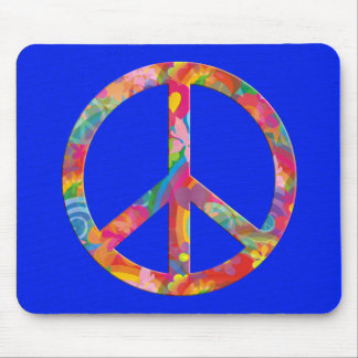 Flower Power Peace | royal splatter Mouse Pad
