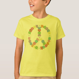 Flower Power Peace Sign T-Shirt