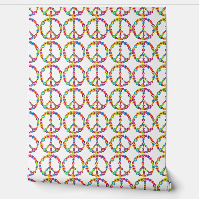 Flower Power Peace Wallpaper (Unrolling)